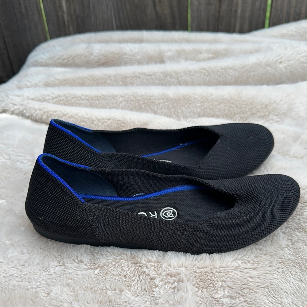 Rothy's Black Flats Sleek Comfortable Design
